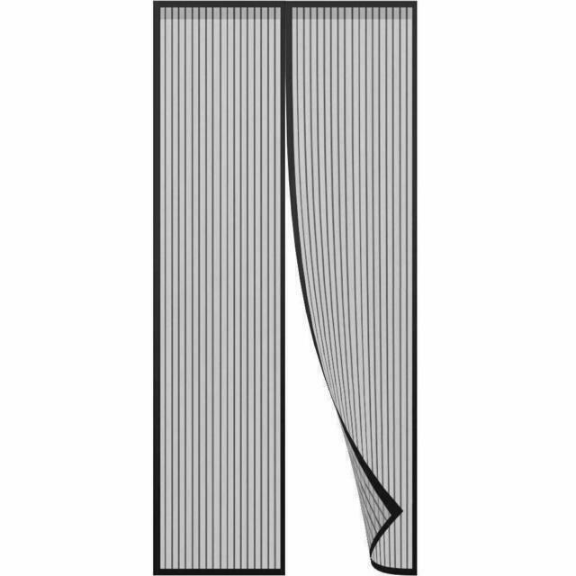 Homfine Magnetic Flying Insect Magic Door Screen Curtain Mesh - Black