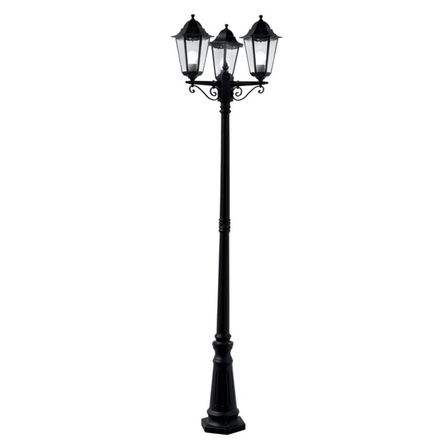 220cm 3 Lights Ip44 Aluminium Black Garage Street Garden Outdoor Post