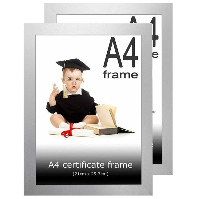 A4 Certificate Photo Frames Glass Front Wall Mounting Picture Poster