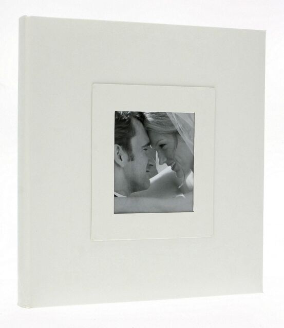 "White Elegant Slip In Photo Album 200 6"" X 4"" Photos Memo Wedding Home"