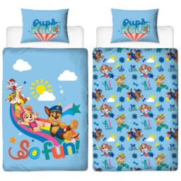 Paw Patrol Single Duvet Cover Set Children's Bedding So Fun Rainbow