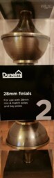 Dunelm 28mm Antique Brass Urn Finials - Pair