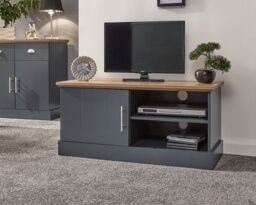 Kendal Small Tv Unit Slate Blue, Assembly Option, Local Delivery Only