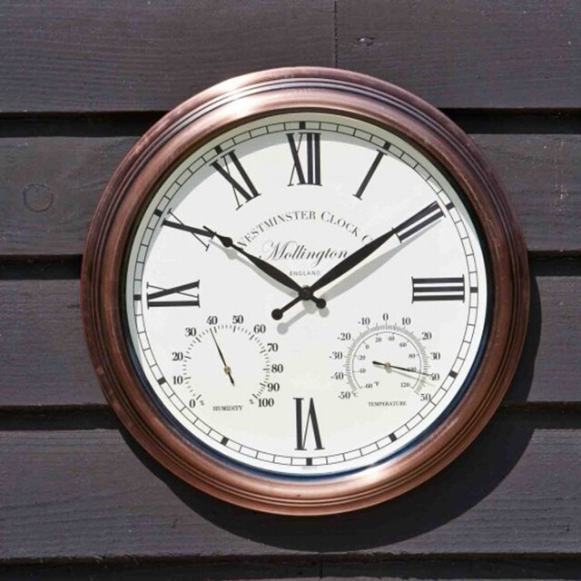 Outside In Mollington Outdoor / Indoor Wall Clock And Thermometer