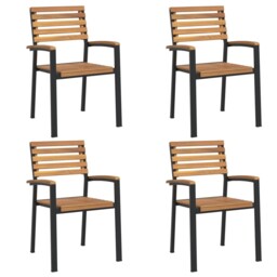 Stackable Chairs Stacking Dining Chair Lounge Chairs Solid Wood Acacia
