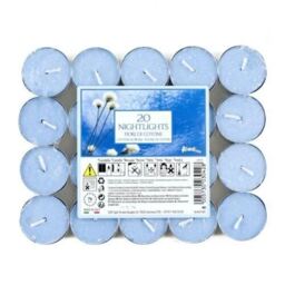 20 Pieces Aladino Nightlights Tea Light Candle 7 Hour Long Burn Cotton
