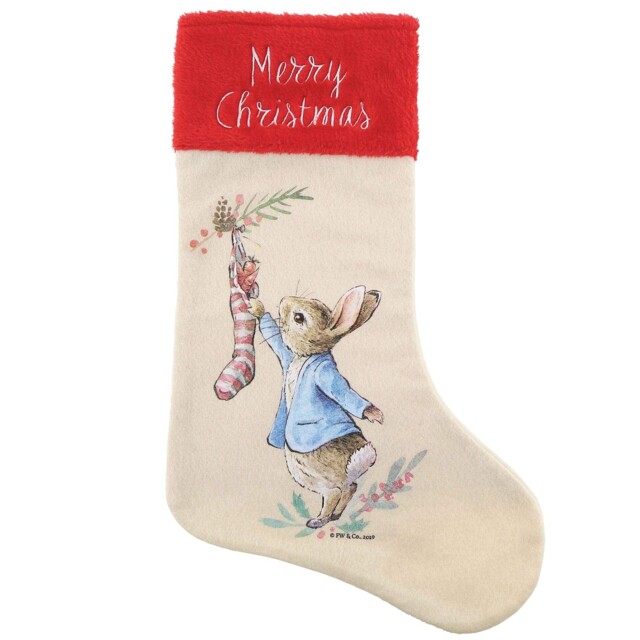 Beatrix Potter Christmas Peter Rabbit Stocking Plush Decor Gift