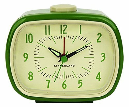 Kikkerland Retro Alarm Clock, Green, Abs