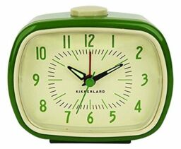 Kikkerland Retro Alarm Clock, Green, Abs