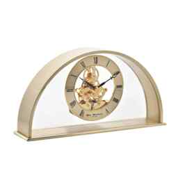 Widdop Gold Arch Skeleton Movement Mantel Clock W2029g