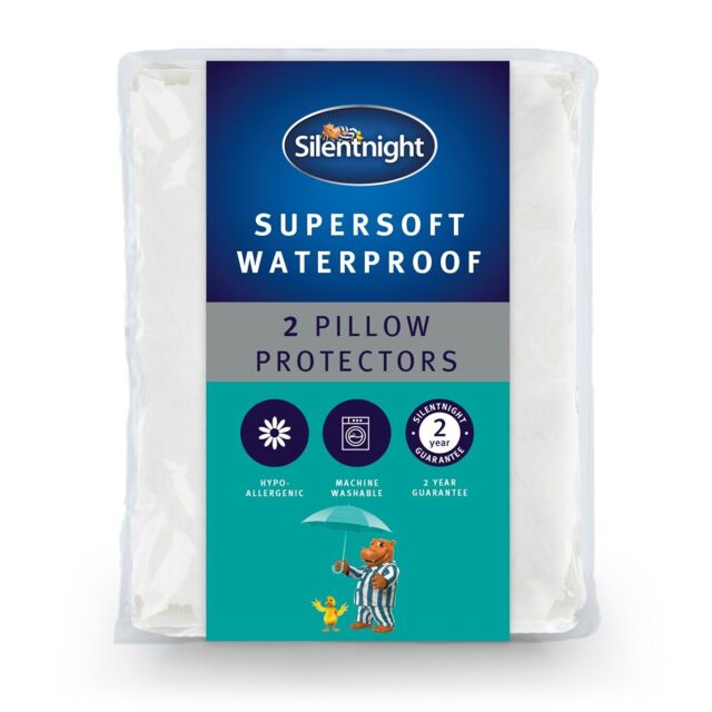 Silentnight Supersoft Waterproof Pillow Protectors 2 Easy Cover