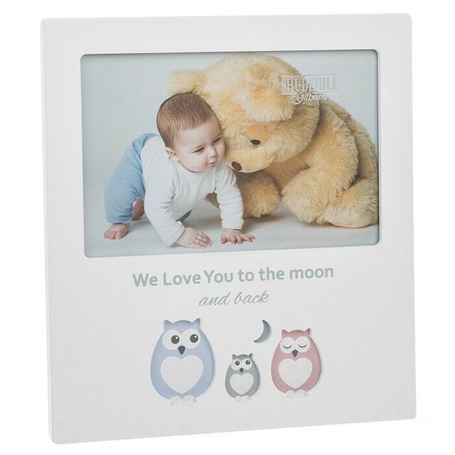 "White Cut Out Owl Photo 6"" X 4"" Frame - Love You To Moon And Back"