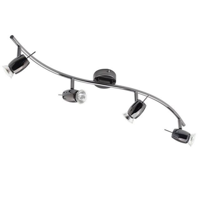 Litecraft Frank Spotlight Bar Gu10 Ceiling 4 Light With Led Bulbs -