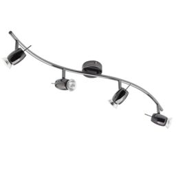 Litecraft Frank Spotlight Bar Gu10 Ceiling 4 Light With Led Bulbs -