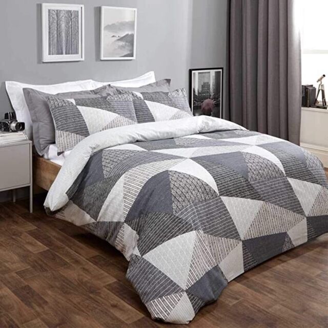 Dreamscene Geometric Shapes Duvet Cover With Pillowcase Bedding Set