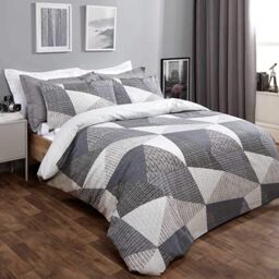 Dreamscene Geometric Shapes Duvet Cover With Pillowcase Bedding Set