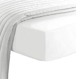 White Double Fitted Sheet 100% Cotton, 800 Thread Count Long