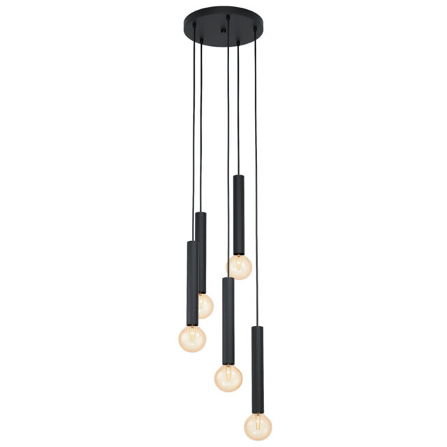 Eglo Modern Chandelier Black Design A 5 Lights Gl0401