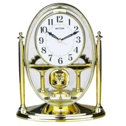 Mantel Clock Gold Acrylic Pendulum Elegant Retro Desk Mantel Home