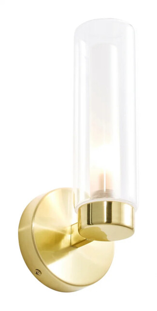 Bathroom Light Brass Rti Wall Satin Clear/frosted Glass Ip44 Spa