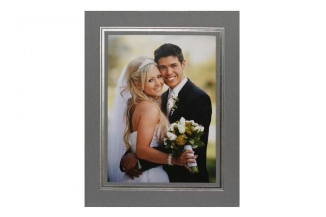 "Pack 10 Grey Photo Strut Mount 5x7""by Kenro Portrait Or Landscape"