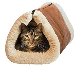 2 In 1 Tube Cat Bed And Mat Self Heating Thermal Core For Puppy Dog