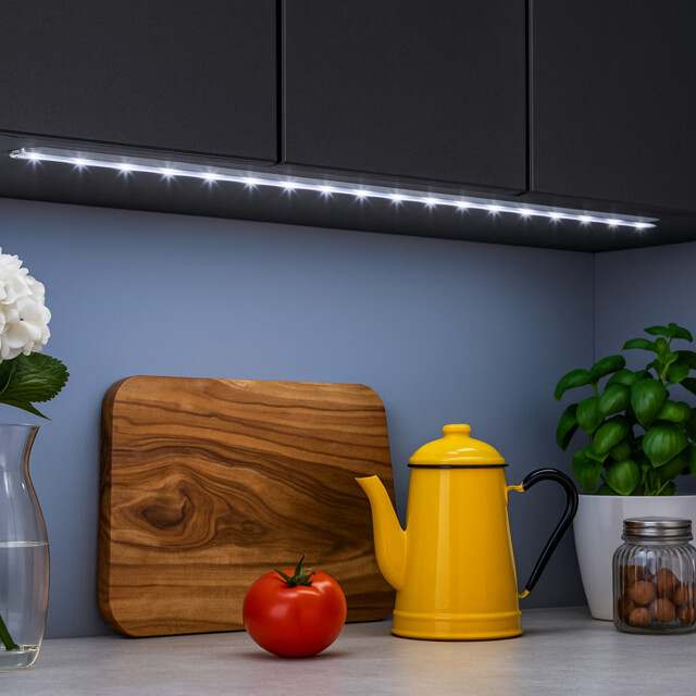 Led Light Strip 24in White Flexible 18-led Portable Adhesive