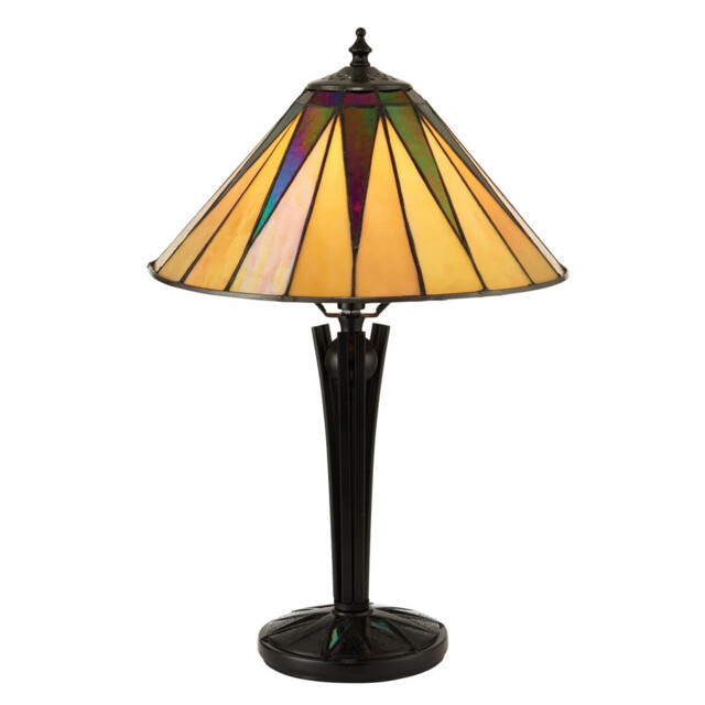 Tiffany Table Light Floor Black Dark Star 300mm Interiors 1900 70367