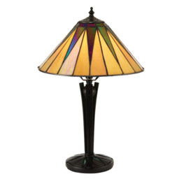 Tiffany Table Light Floor Black Dark Star 300mm Interiors 1900 70367