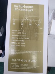 Defurhome Led Ceiling Light Rotatable, 4 Way Adjustable Modern Ceiling