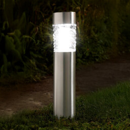 Solar Bollard Stake Light Garden Outdoor Lamp Led Wave Security Path