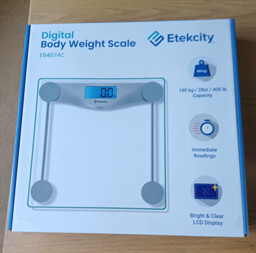 Etekcity Eb4074c Digital Glass Square Body Weight Scale 180kg Lcd