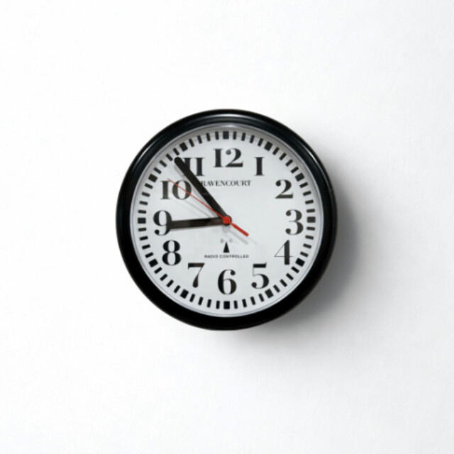 "Ravencourt Radio Controlled Wall Clock 21/30cm 8/12"" Bold Dials"