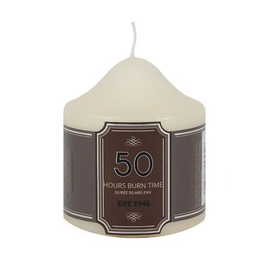 Unscented Candles Long Burn Time Large White Classic Church Pillar