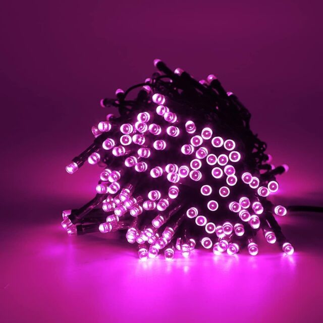 100 Led Chaser Christmas Lights Pink Indoor & Outdoor Parties