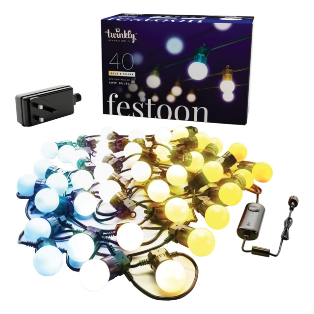 App-controlled Led Bulb Lights String With 40 G45 Festoon Lights 20m