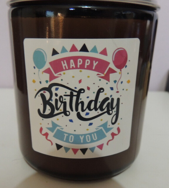 Aromatherapy Soy Wax Jar Candle Essential Oils 200g - Happy Birthday