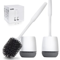 Hulameda Toilet Brush And Holder 2 Pack Silicone Toilet Cleaning Brush