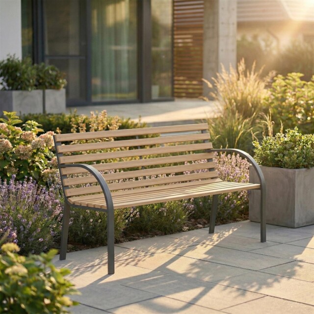 Modern Outdoor Wooden Traditional Garden Benches 3 Seater Chairs Patio