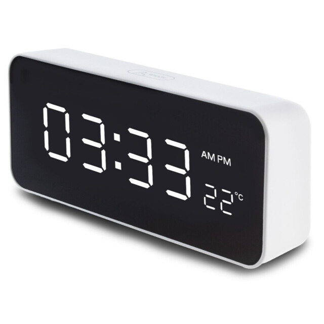 Led Digital Alarm Clock With Thermometer Usb Temperature Large Display