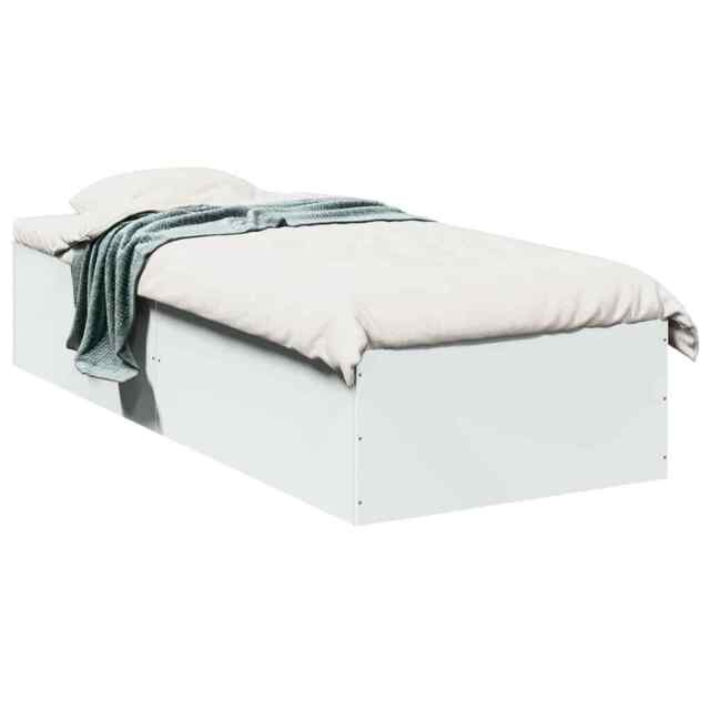 Bed Frame White 90x200 Cm Engineered Wood Vidaxl