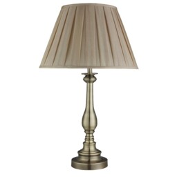 Antique Brass Finish Desk Table Lamp Bedside Office Light With Mink