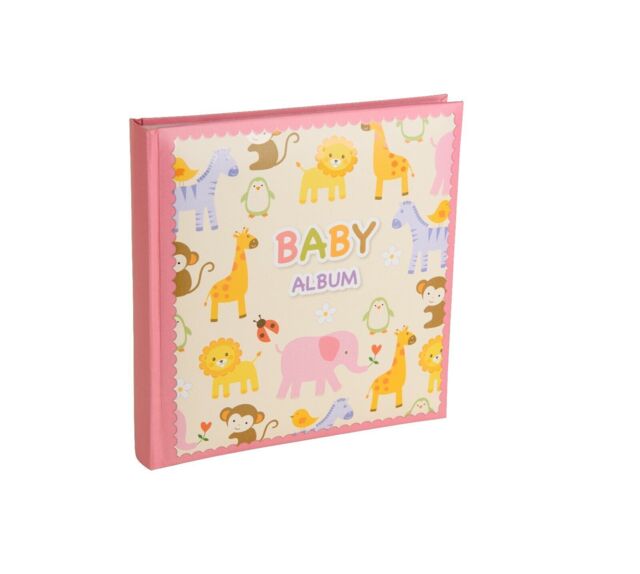 "Kenro Baby Zoo Series Memo Album With Gift Box 120 Photos 6x4"" Pink -"