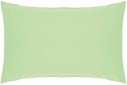2 X 200tc 3ft Polycotton Bolster King Size Pillow Case In Green 50cm X