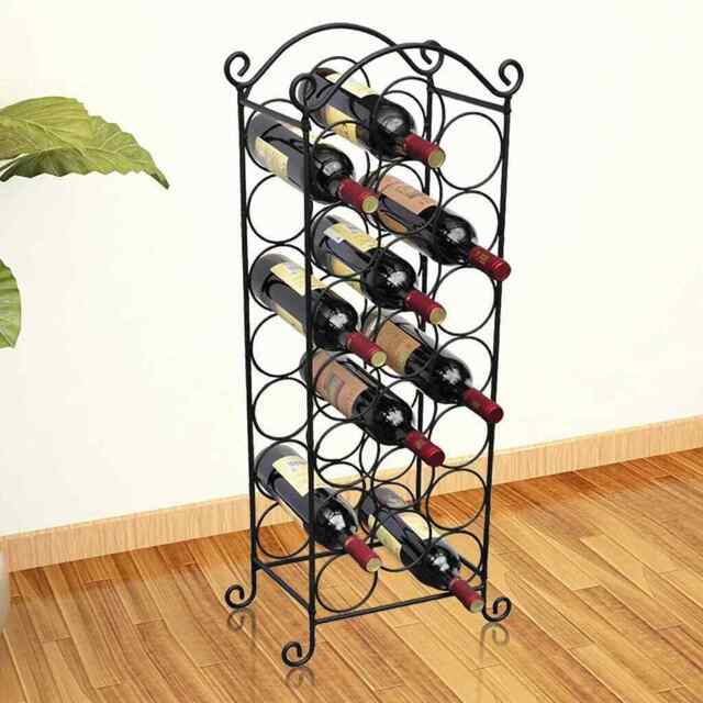 Wine Rack For 21 Bottles Metal Vidaxl