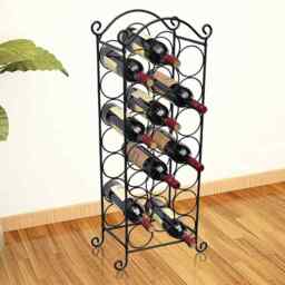 Wine Rack For 21 Bottles Metal Vidaxl