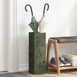 Umbrella Stand Olive 15.5 X 15.5 X 49 Cm Steel Vidaxl
