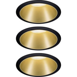 Paulmann 93404 Cole Flush Mount Light 3-piece Set Led 6w Black/gold