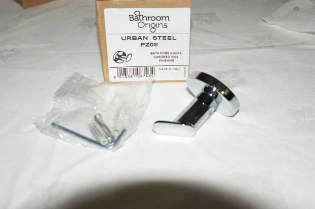 Metal Chrome Robe Coat Hooks Bathroom Towel Hooks Hanger Chrome Wall