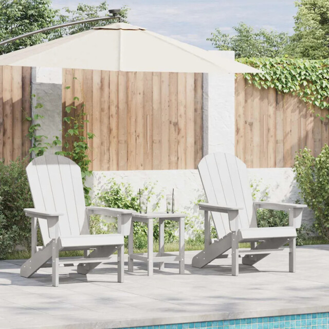 Garden Lounge Furniture 3 Pcs White 38 X 38 X 46cm Polyethylene Vidaxl